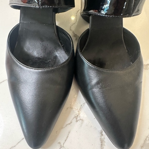 Chanel Black Patent Leather/Leather Cut Out Heels - Picture 5 of 12